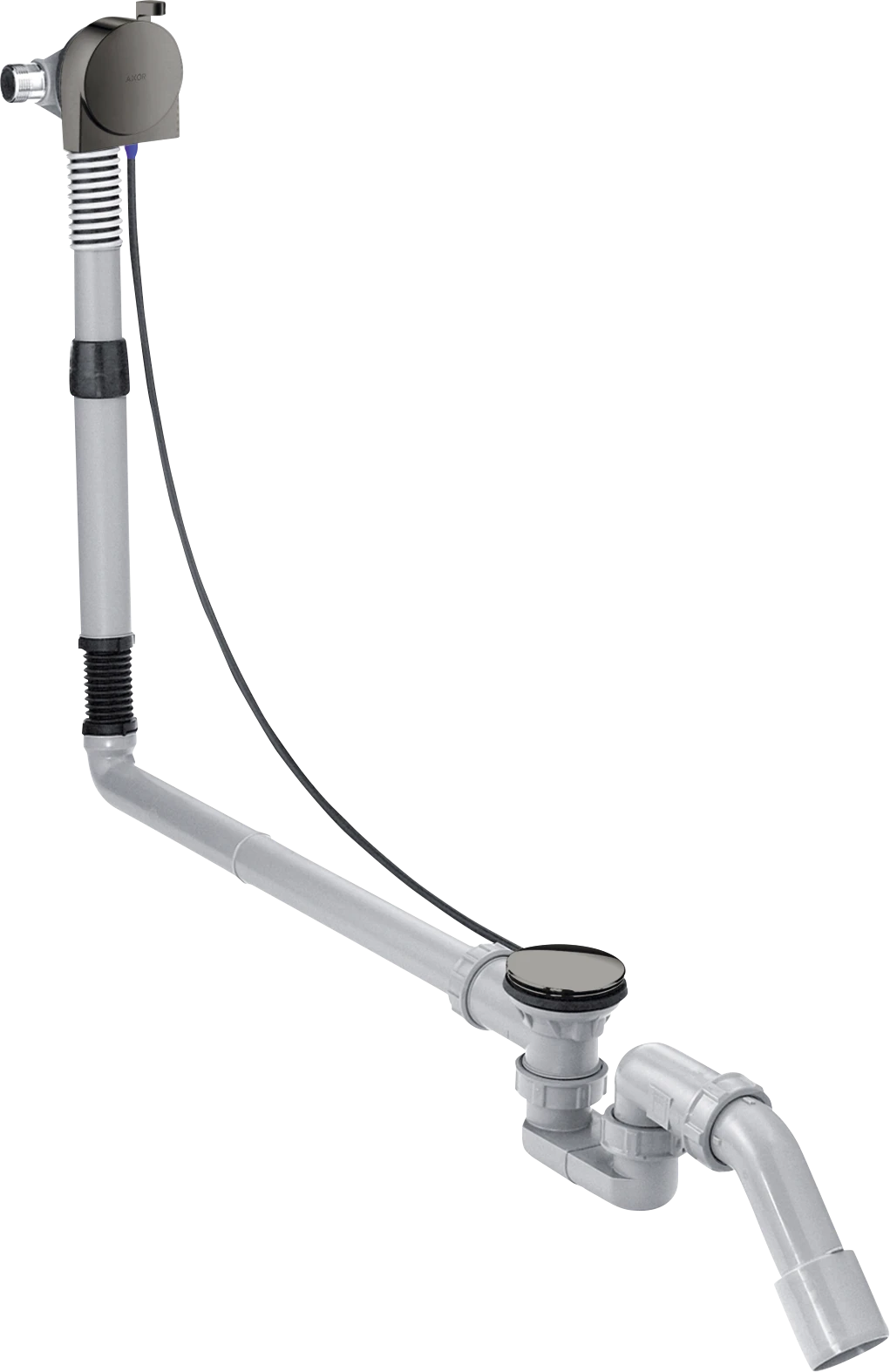 Axor Basic Set For Bath Filler With Waste And Overflow 600 X 320 X 90mm Gunmetal/chrome - Polished