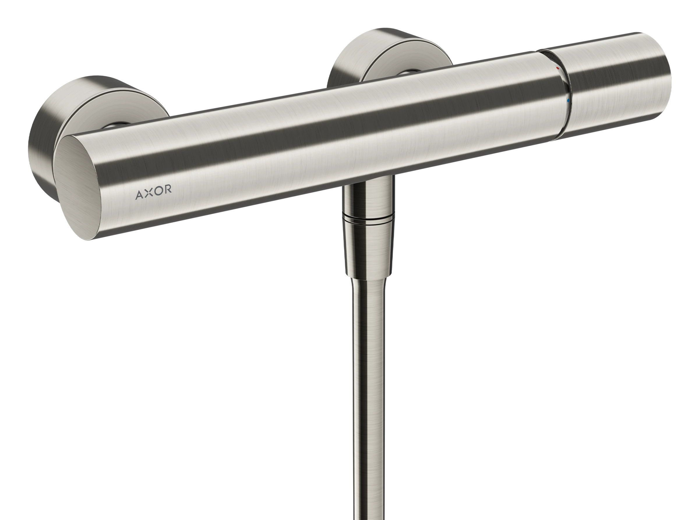 Axor Uno Single Lever Manual Shower Mixer For Exposed Installation With Zero Handle Stainless Steel