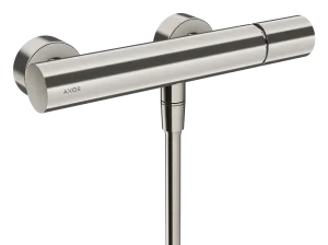 Axor Uno Single Lever Manual Shower Mixer For Exposed Installation With Zero Handle Stainless Steel