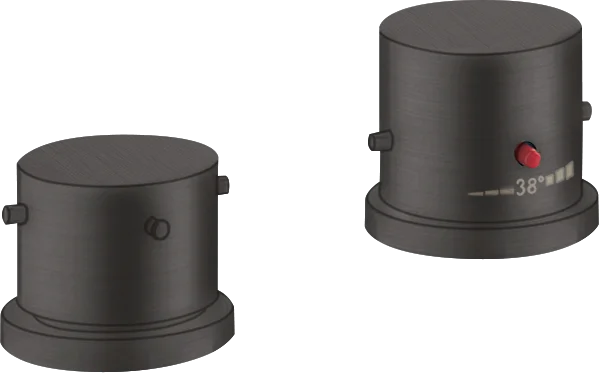 Axor Starck 2-hole Rim-mounted Thermostatic Bath Mixer With Zero Handles Brushed Black Chrome