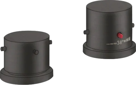 Axor Starck Thermostatic Bath Filler Concealed 130 X 110 X 87mm Gunmetal/chrome - Brushed product image - Image 1