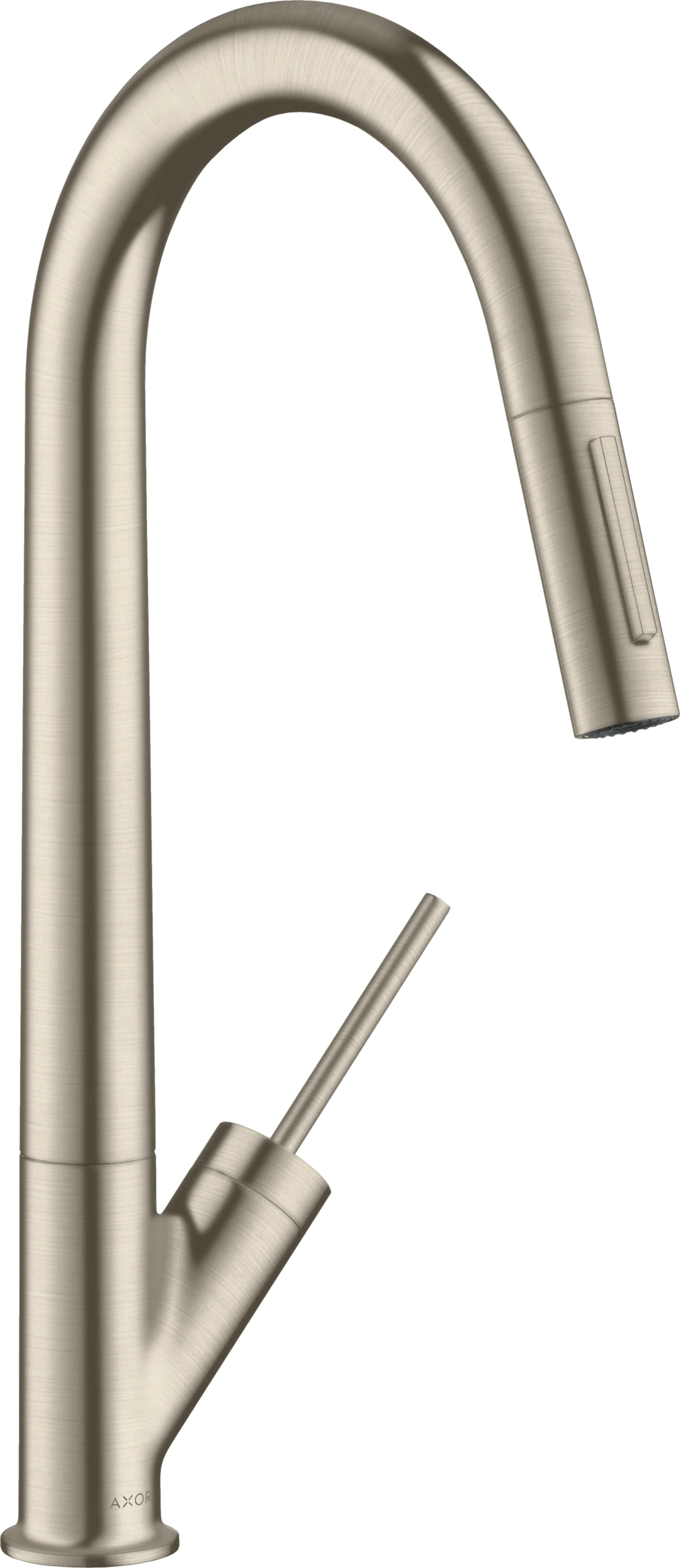 Axor Starck Single Lever Kitchen Mixer 270 With Pull-out Spray Brushed Nickel