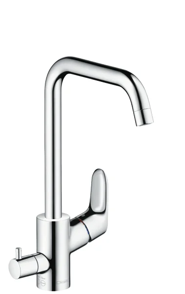 Hansgrohe Focus M41 Single Lever Kitchen Mixer 260 With Shut-off Valve For Additional Appliance, Single Spray Mode Chrome
