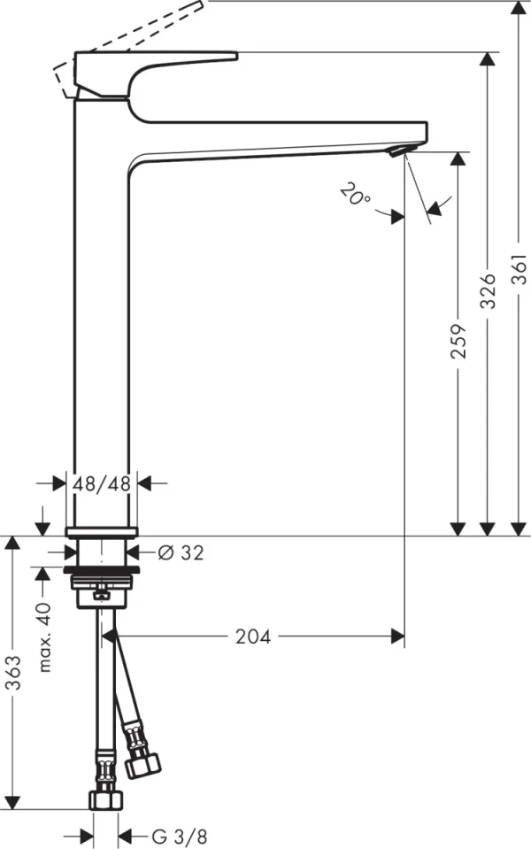 Hansgrohe Metropol Manual Mixers 558 X 312 X 80mm Bronze - Brushed detail view - Image 2