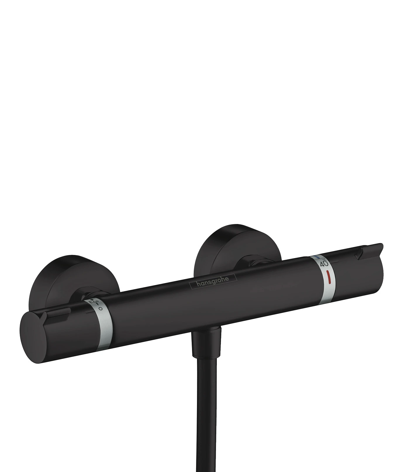 Hansgrohe Ecostat Comfort Thermostatic Shower Mixer For Exposed Installation Matt Black