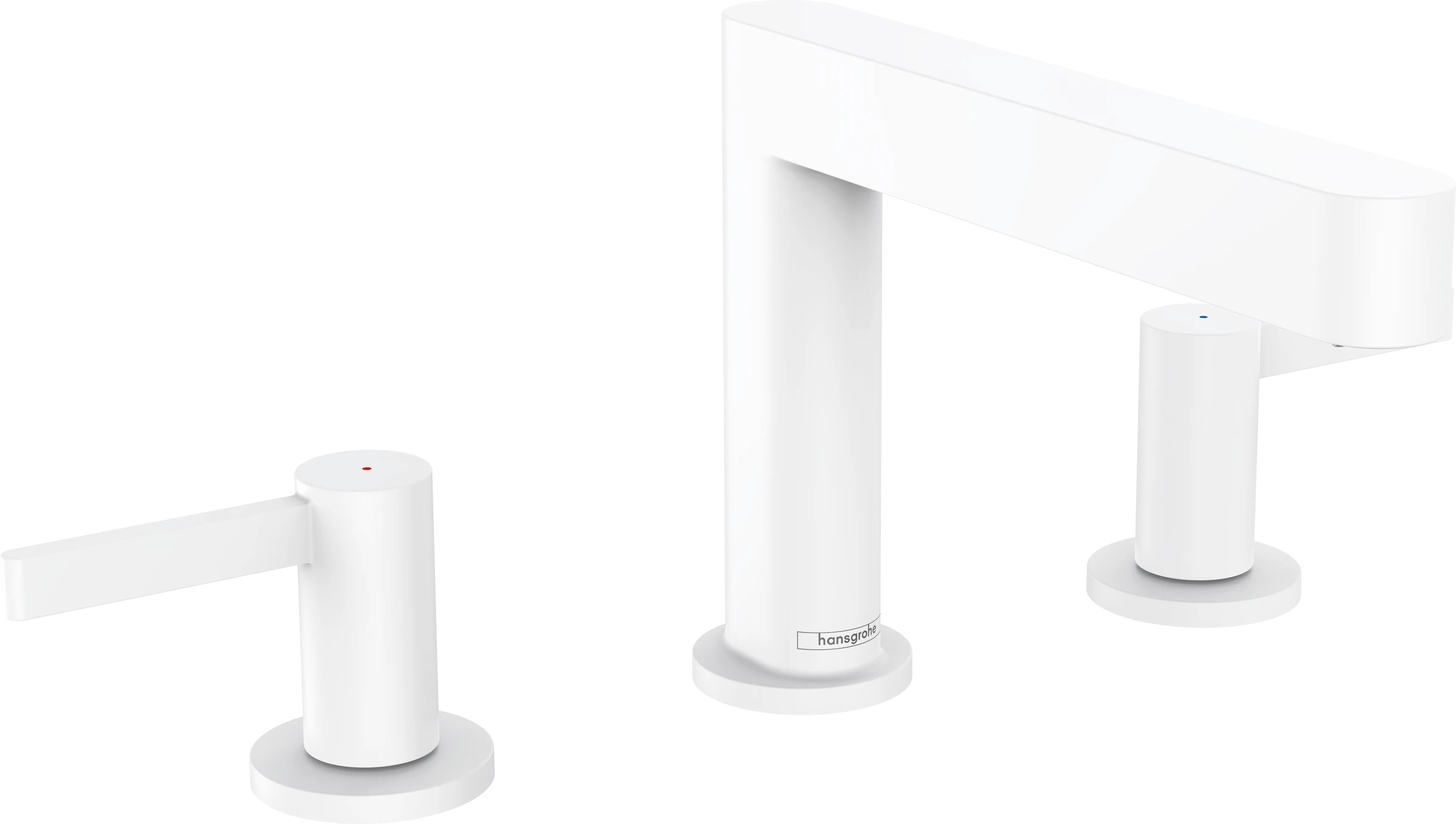 Hansgrohe Finoris 3-hole Basin Mixer 110 With Push-open Waste Set Matt White