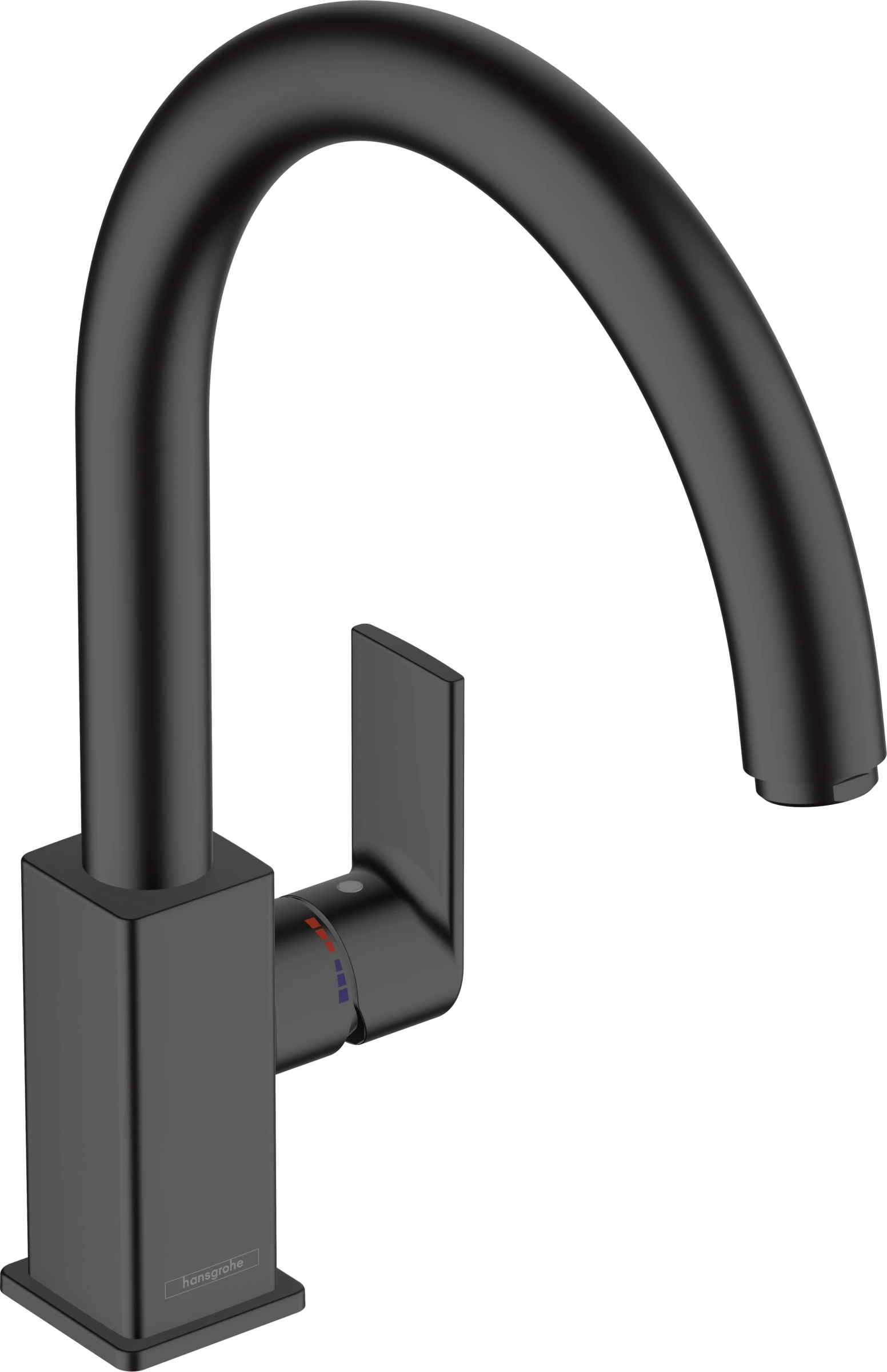 Hansgrohe Vernis Shape M35 Single Lever Kitchen Mixer 210 With Swivel Spout Matt Black