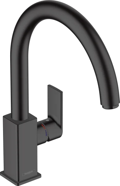 Hansgrohe Vernis Shape M35 Single Lever Kitchen Mixer 210 With Swivel Spout Matt Black