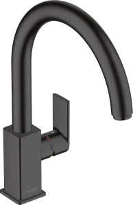 Hansgrohe Vernis Shape M35 Single Lever Kitchen Mixer 210 With Swivel Spout Matt Black