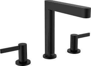 Hansgrohe Finoris 3-hole Basin Mixer 160 With Push-open Waste Set Matt Black
