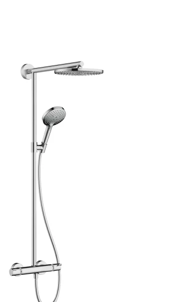 Hansgrohe Raindance Showerpipe 240 1jet Ecosmart With Thermostatic Shower Mixer Chrome