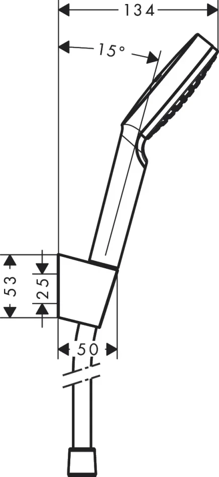 Hansgrohe Crometta Porter Sets 300 X 185 X 90mm White/chrome detail view - Image 2