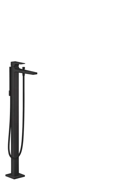 Hansgrohe Metropol Single Lever Bath Mixer Floor Standing With Lever Handle Matt Black