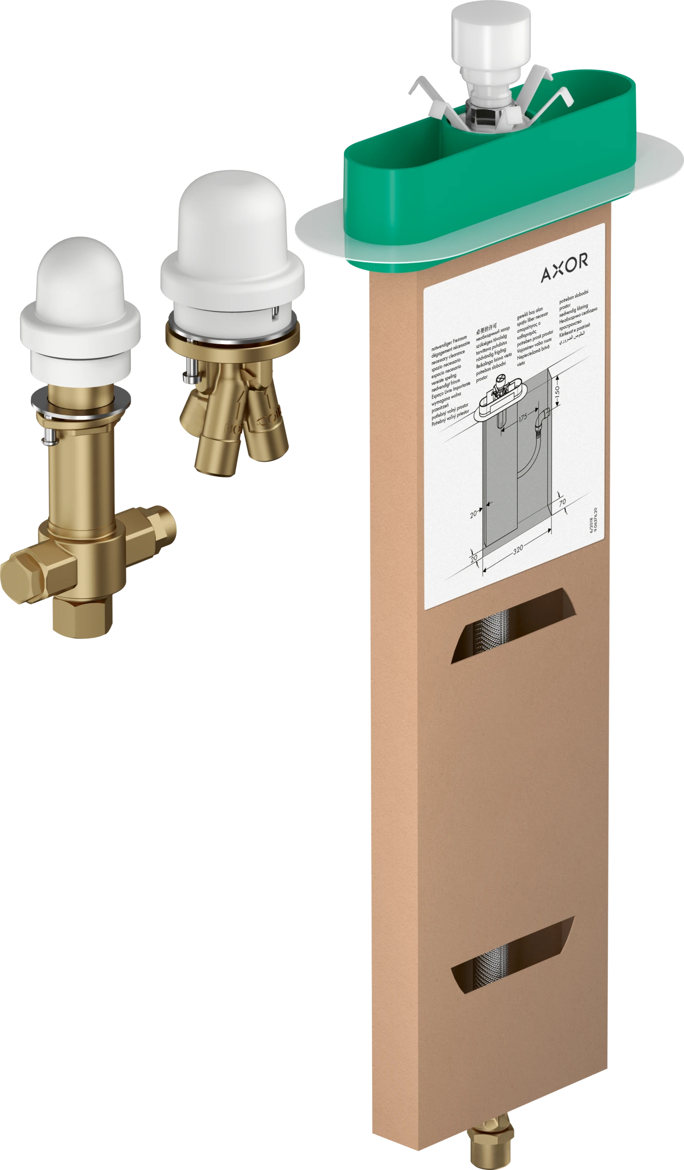 Axor Basic Set For 3-hole Rim Mounted Single Lever Bath Mixer