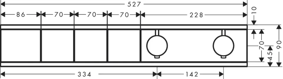 Hansgrohe Rainselect Thermostatic Shower Mixer Concealed 565 X 395 X 148mm White - Matt detail view - Image 2