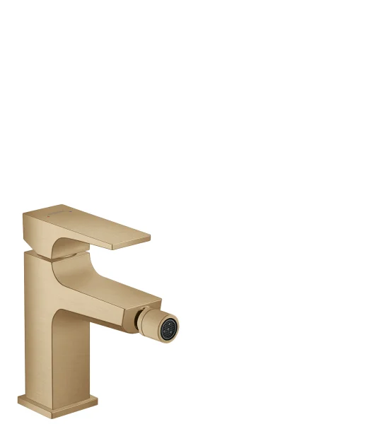 Hansgrohe Metropol Single Lever Bidet Mixer With Lever Handle And Push-open Waste Brushed Bronze