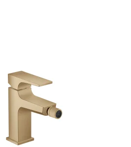 Hansgrohe Metropol Single Lever Bidet Mixer With Lever Handle And Push-open Waste Brushed Bronze