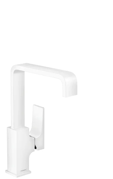 Hansgrohe Metropol Single Lever Basin Mixer 230 With Lever Handle And Push-open Waste Matt White