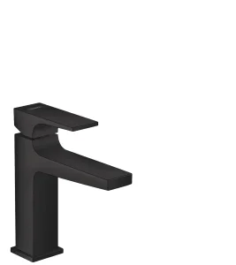 Hansgrohe Metropol Single Lever Basin Mixer 110 With Lever Handle And Push-open Waste Matt Black