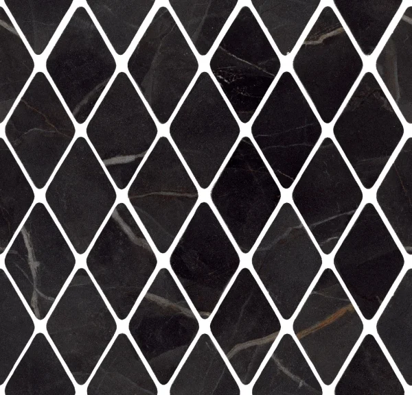 European Tiles Charmo Calacatta Black Diamond Mosaic 31 X 33.5cm Polished Wall Tile (sold Per Piece)