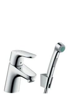Hansgrohe Focus Single Lever Basin Mixer 70 With Bidet Spray And Shower Hose 160 Cm Chrome