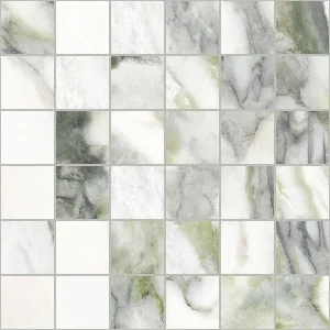 European Tiles Charmo Calacatta Green Mosaic 30 X 30cm Polished Wall Tile