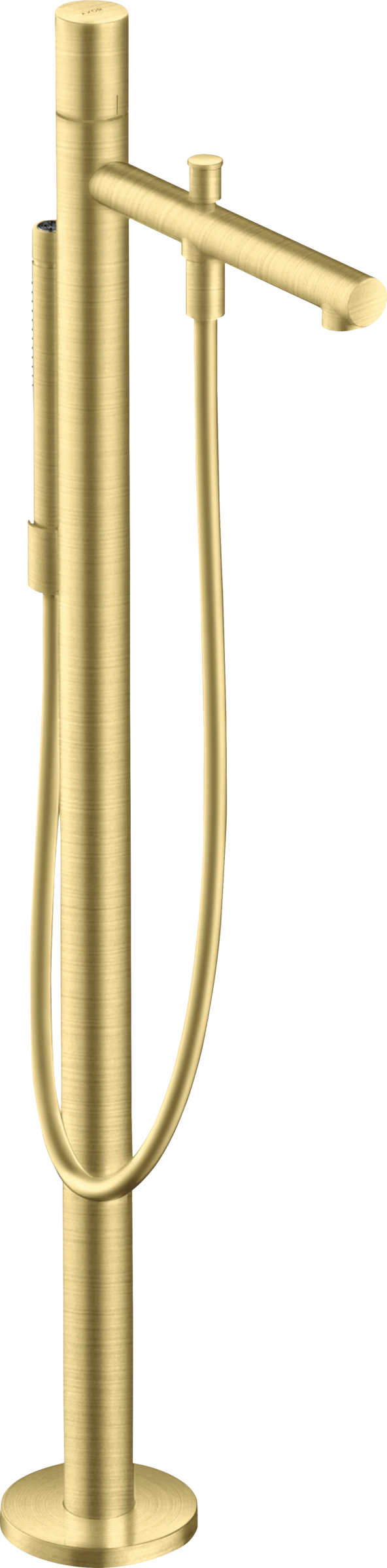 Axor Uno Single Lever Bath Mixer Floor-standing With Zero Handle Brushed Brass