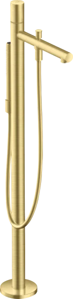 Axor Uno Single Lever Bath Mixer Floor-standing With Zero Handle Brushed Brass