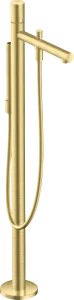 Axor Uno Single Lever Bath Mixer Floor-standing With Zero Handle Brushed Brass