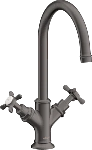 Axor Montreux 2-handle Basin Mixer 210 With Cross Handles And Pop-up Waste Brushed Black Chrome