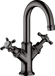 Axor Montreux 2-handle Basin Mixer 160 With Cross Handles For Cloakroom Basins With Pop-up Waste Polished Black Chrome
