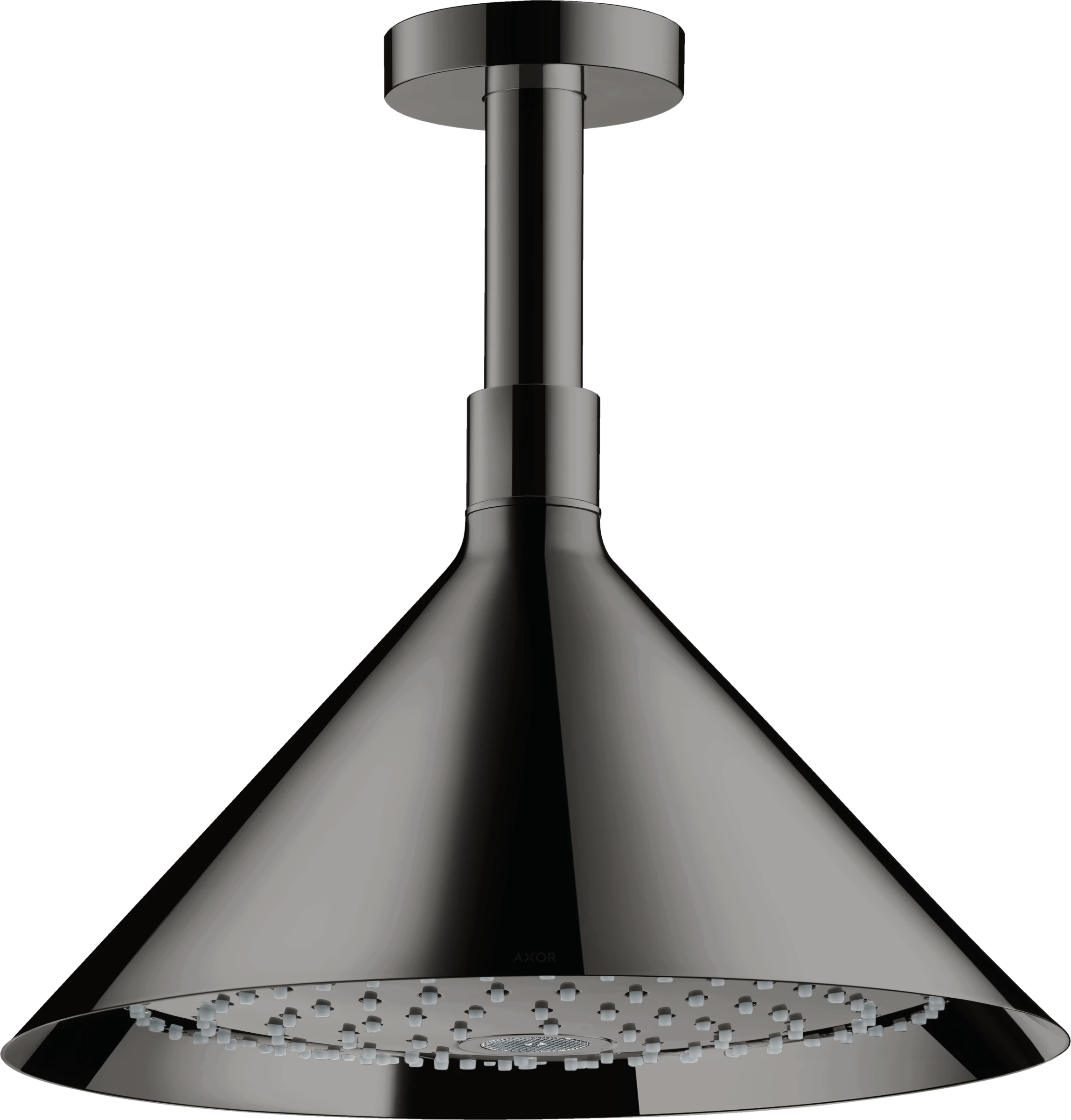 Axor Showers/front Overhead Shower 240 2jet With Ceiling Connector Polished Black Chrome