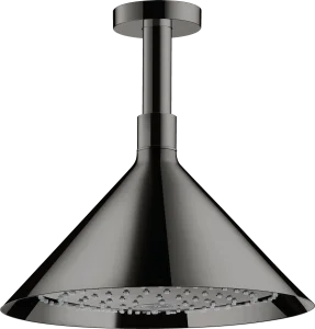 Axor Showers/front Overhead Shower 240 2jet With Ceiling Connector Polished Black Chrome