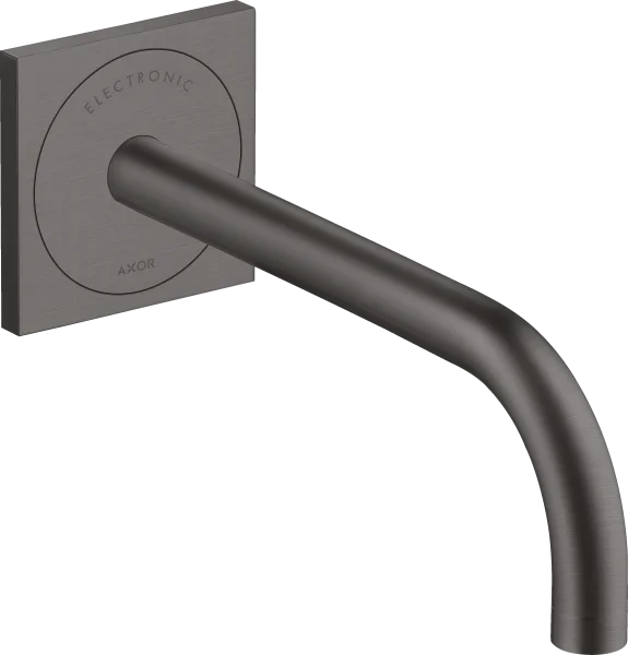 Axor Uno Electronic Basin Mixer For Concealed Installation Wall-mounted With Spout 225 Mm Brushed Black Chrome