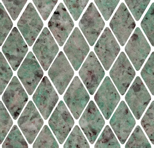 European Tiles Charmo Amazonite Diamond Mosaic 31 X 33.5cm Polished Wall Tile (sold Per Piece)