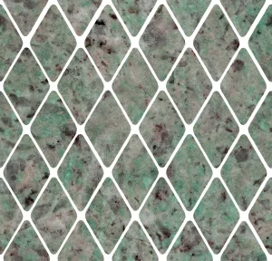 European Tiles Charmo Amazonite Diamond Mosaic 31 X 33.5cm Polished Wall Tile (sold Per Piece)