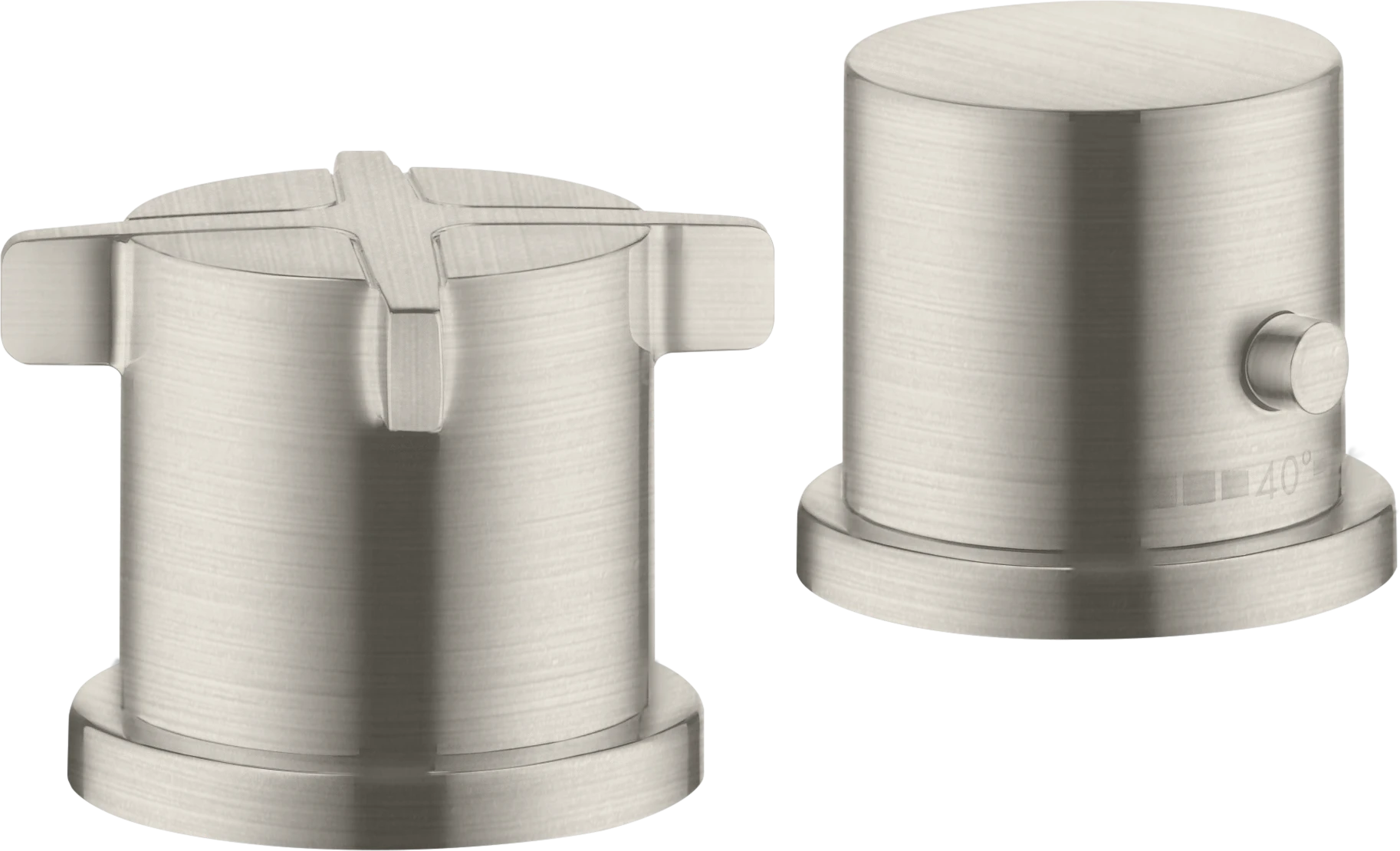 Axor Citterio E 2-hole Rim-mounted Thermostatic Bath Mixer Stainless Steel