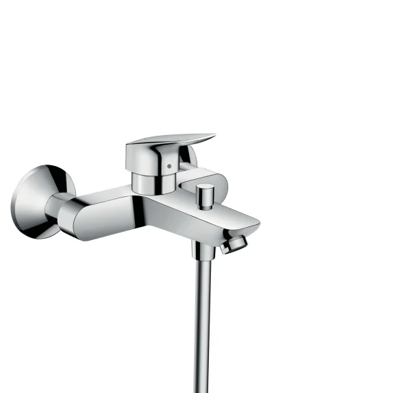 Hansgrohe Logis Single Lever Manual Bath Mixer For Exposed Installation With 2 Flow Rates Chrome
