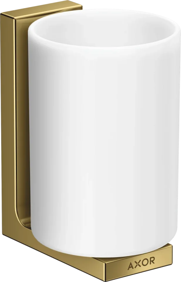 Axor Universal Rectangular Tooth Brush Tumbler 256 X 163 X 102mm Gold - Polished product image - Image 1