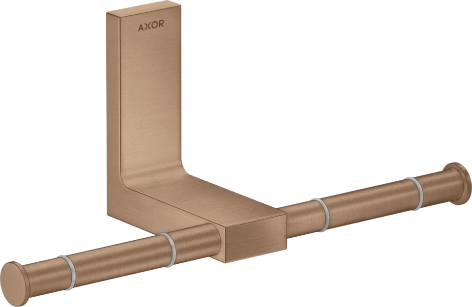 Axor Universal Rectangular Toilet Roll Holders 330 X 215 X 155mm Rose Gold/gold - Brushed product image - Image 1
