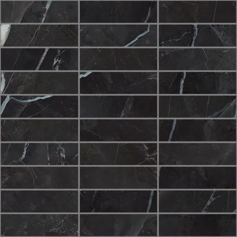 European Tiles Charmo Calacatta Black Brick Pattern 30 X 30cm Polished Wall Tile (sold Per Piece) detail view - Image 4