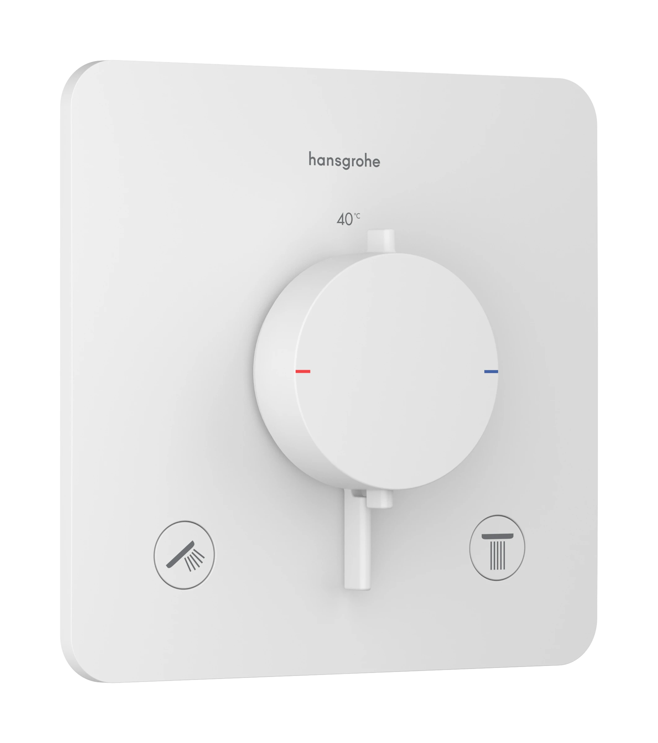 Hansgrohe Ecostat Comfort Q Thermostatic Shower Mixer Concealed 262 X 233 X 168mm White - Matt