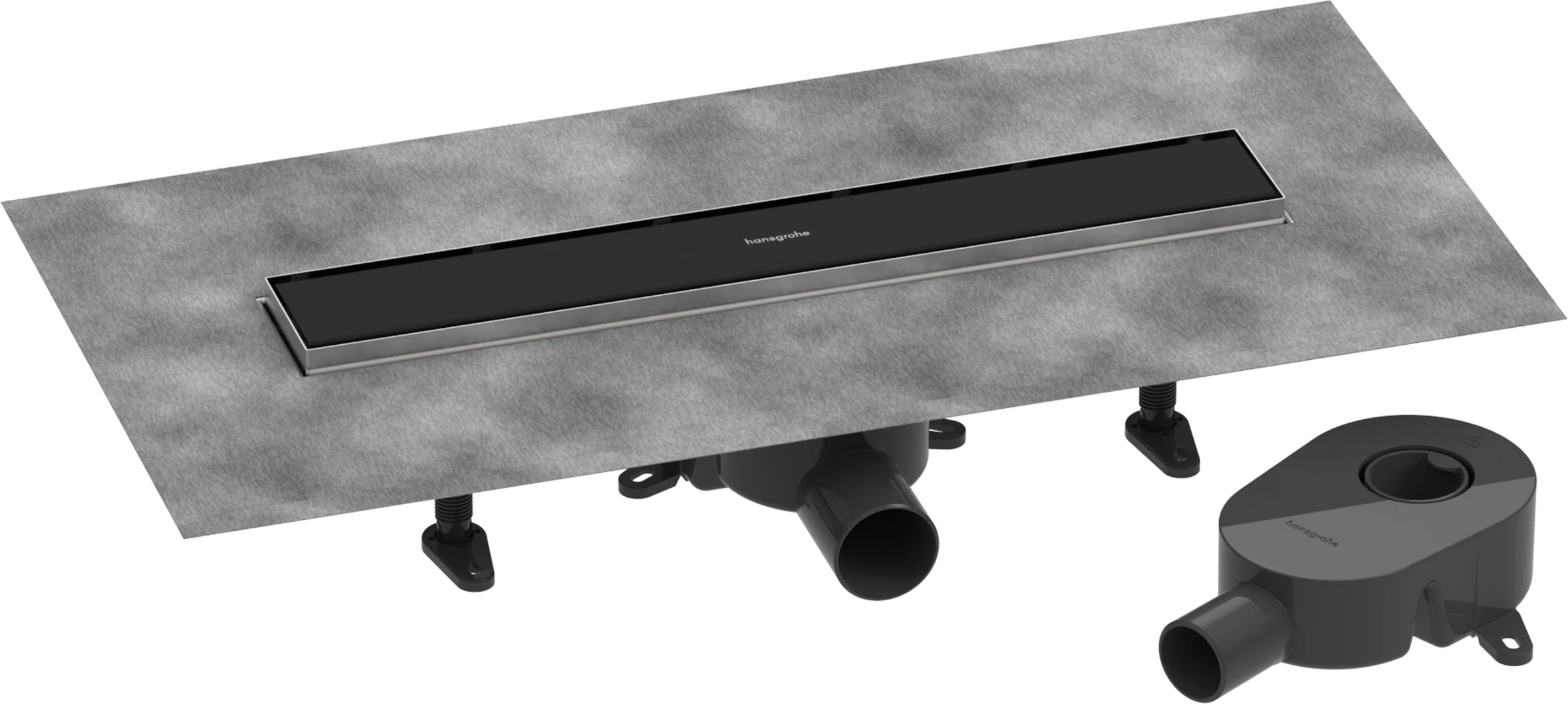 Hansgrohe Raindrain Go Shower Wastes 783 X 163 X 132mm Black - Matt