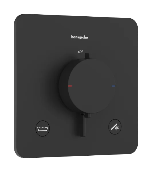 Hansgrohe Ecostat Comfort Q Thermostatic Shower Mixer Concealed 262 X 233 X 168mm Black - Matt