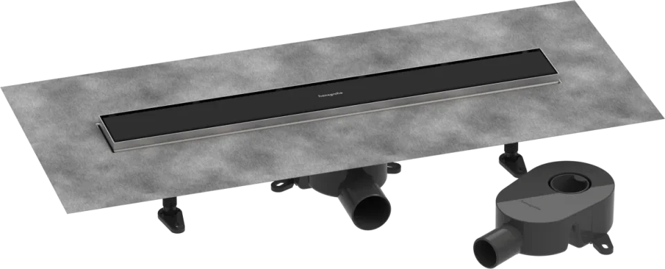 Hansgrohe Raindrain Go Shower Wastes 783 X 163 X 132mm Black - Matt product image - Image 1