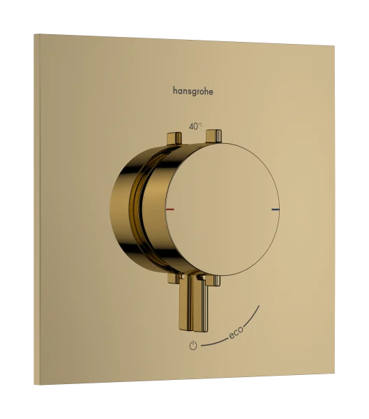 Hansgrohe Ecostat Comfort E Thermostatic Shower Mixer Concealed 262 X 233 X 168mm Gold - Polished