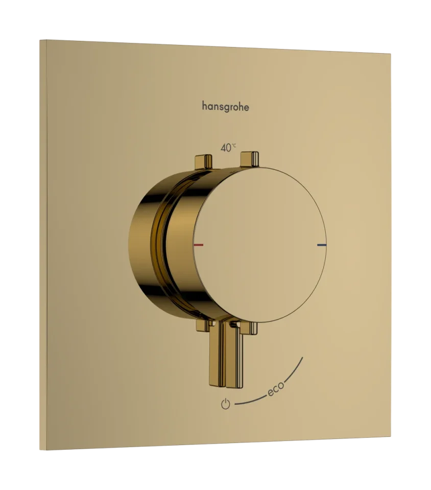 Hansgrohe Ecostat Comfort E Thermostatic Shower Mixer Concealed 262 X 233 X 168mm Gold - Polished product image - Image 1