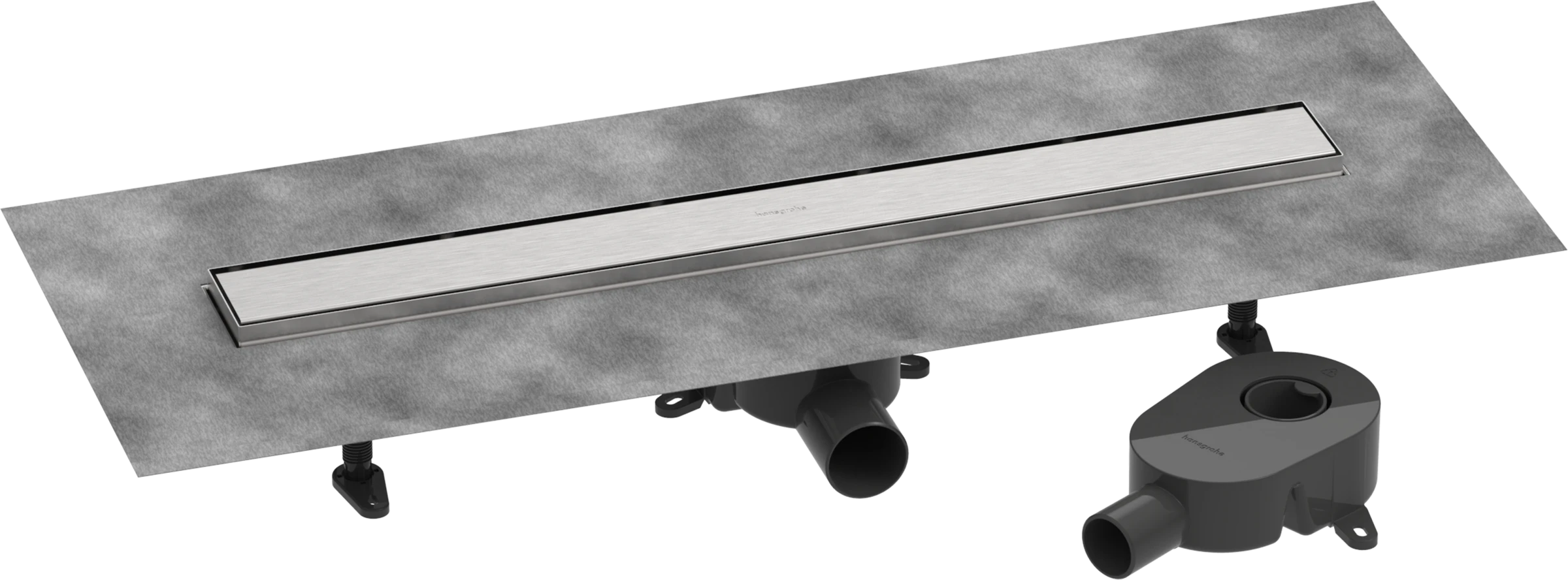 Hansgrohe Raindrain Go Shower Wastes 883 X 163 X 132mm Stainless Steel - Brushed
