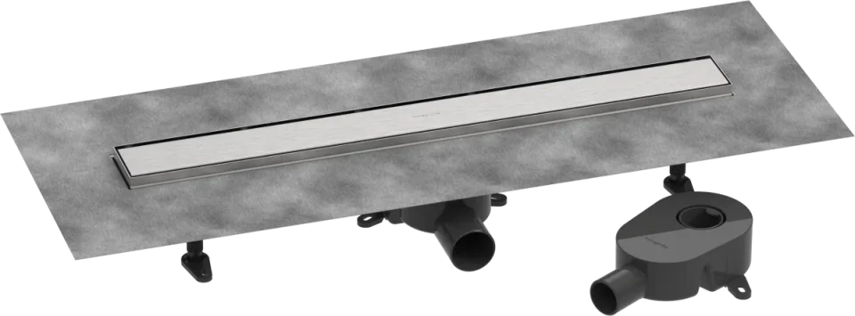 Hansgrohe Raindrain Go Shower Wastes 883 X 163 X 132mm Stainless Steel - Brushed product image - Image 1