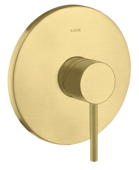 Axor Starck Single Lever Manual Shower Mixer For Concealed Installation With Pin Handle Brushed Brass